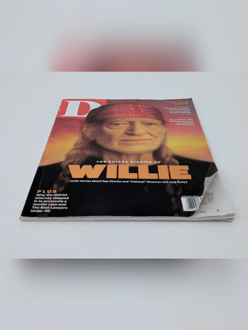 D Magazine Cover Featuring Willie Nelson The Dallas Diaries Of Willie Jan.2023